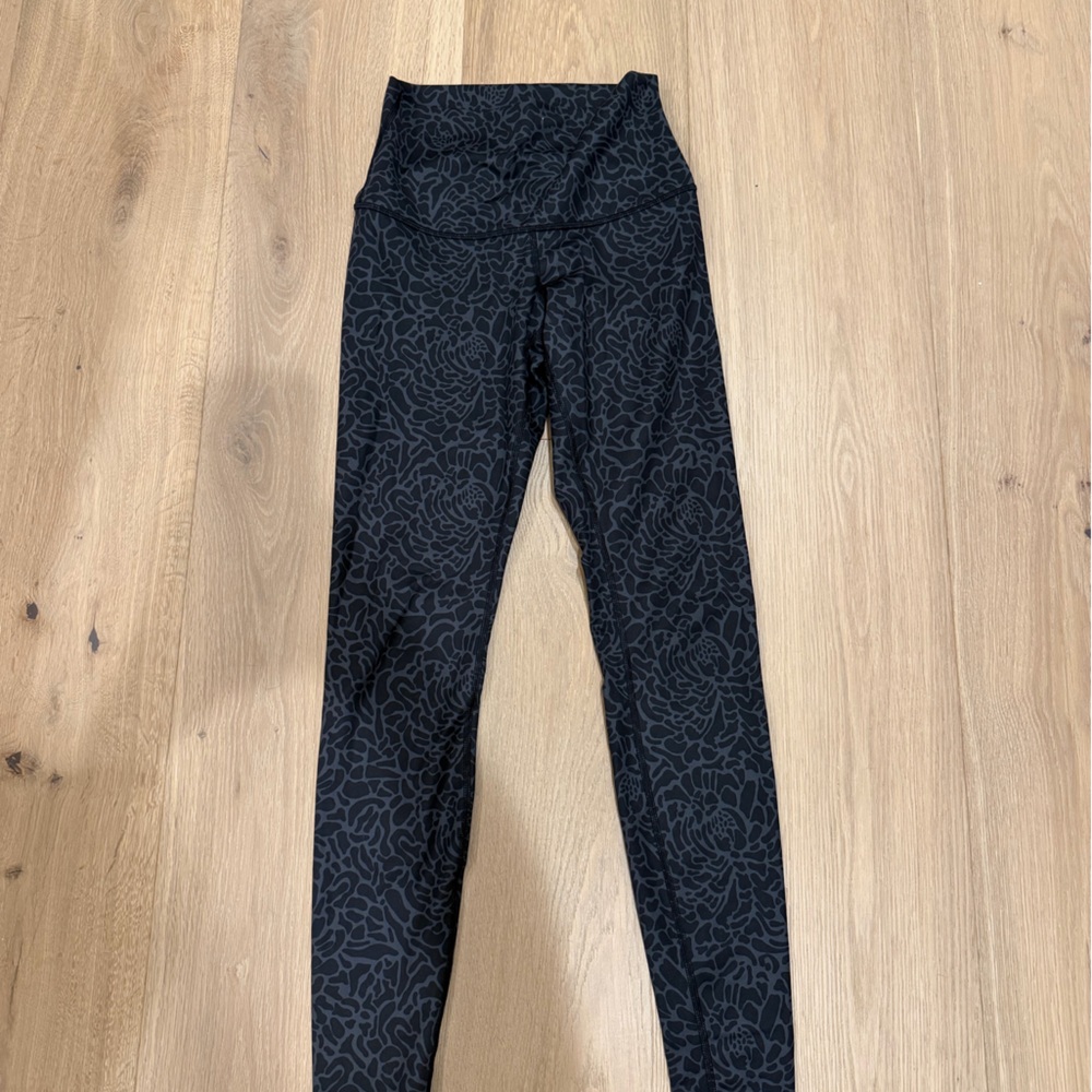 Lululemon Black Floral-Print Leggings